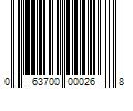 Barcode Image for UPC code 063700000268