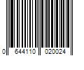 Barcode Image for UPC code 0644110020024