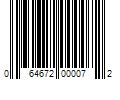 Barcode Image for UPC code 064672000072