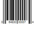 Barcode Image for UPC code 064830000074