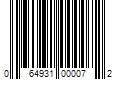 Barcode Image for UPC code 064931000072