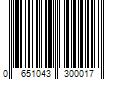 Barcode Image for UPC code 0651043300017