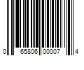 Barcode Image for UPC code 065806000074