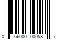 Barcode Image for UPC code 066000000587