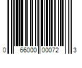 Barcode Image for UPC code 066000000723