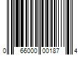 Barcode Image for UPC code 066000001874