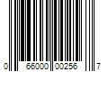 Barcode Image for UPC code 066000002567