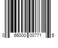 Barcode Image for UPC code 066000007715