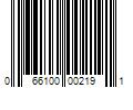 Barcode Image for UPC code 066100002191