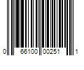 Barcode Image for UPC code 066100002511