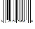 Barcode Image for UPC code 066100002986