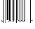 Barcode Image for UPC code 066121000077