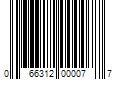 Barcode Image for UPC code 066312000077