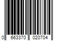 Barcode Image for UPC code 0663370020704