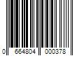 Barcode Image for UPC code 0664804000378