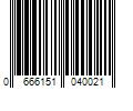 Barcode Image for UPC code 0666151040021