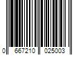 Barcode Image for UPC code 06672100250025