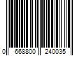 Barcode Image for UPC code 06688002400345