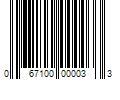 Barcode Image for UPC code 067100000033