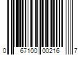 Barcode Image for UPC code 067100002167