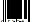 Barcode Image for UPC code 067100002501