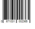 Barcode Image for UPC code 0671031002365