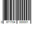 Barcode Image for UPC code 0671704000001