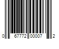 Barcode Image for UPC code 067772000072. Product Name: 