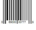 Barcode Image for UPC code 069000007778