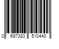 Barcode Image for UPC code 0697383510440. Product Name: AMMEX Black Nitrile Disposable Exam Gloves  3 Mil  x-Large  1000/Case