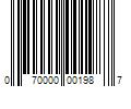 Barcode Image for UPC code 070000001987