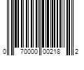 Barcode Image for UPC code 070000002182. Product Name: 