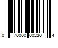 Barcode Image for UPC code 070000002304