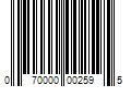 Barcode Image for UPC code 070000002595