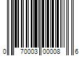 Barcode Image for UPC code 070003000086