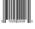 Barcode Image for UPC code 070005000060. Product Name: 