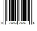 Barcode Image for UPC code 070013000076