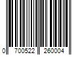 Barcode Image for UPC code 0700522260004