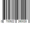 Barcode Image for UPC code 0700522260028