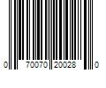 Barcode Image for UPC code 070070200280