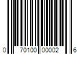 Barcode Image for UPC code 070100000026