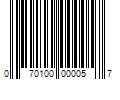 Barcode Image for UPC code 070100000057