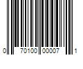 Barcode Image for UPC code 070100000071