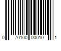 Barcode Image for UPC code 070100000101