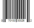 Barcode Image for UPC code 070100000262