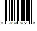 Barcode Image for UPC code 070100000729