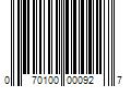 Barcode Image for UPC code 070100000927