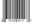 Barcode Image for UPC code 070100001177