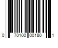 Barcode Image for UPC code 070100001801. Product Name: 