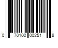 Barcode Image for UPC code 070100002518